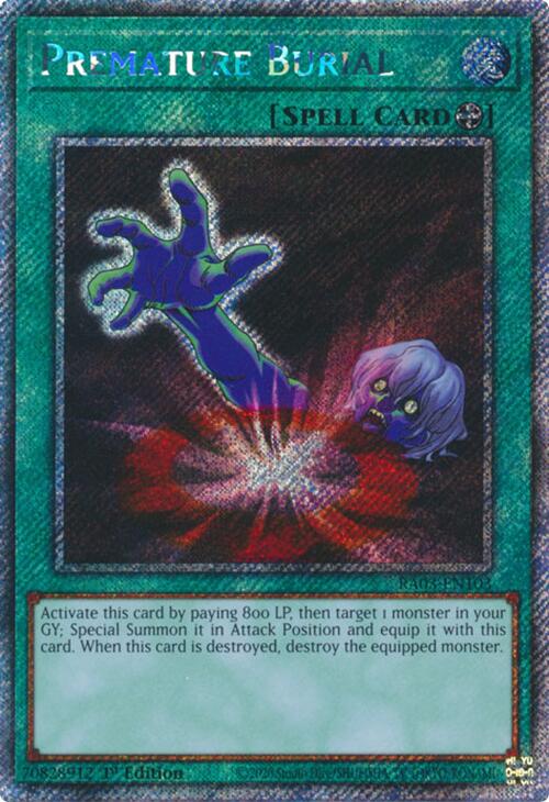 Premature Burial (Platinum Secret Rare) [RA03-EN103] Platinum Secret Rare | Pegasus Games WI