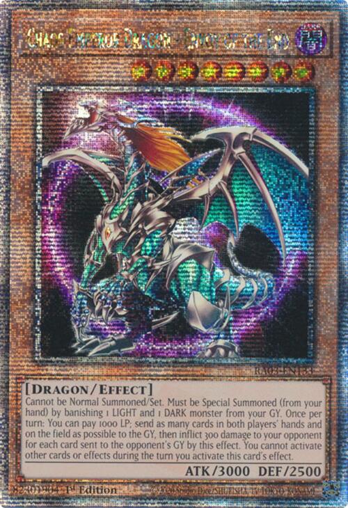 Chaos Emperor Dragon - Envoy of the End (Quarter Century Secret Rare) [RA03-EN133] Quarter Century Secret Rare | Pegasus Games WI