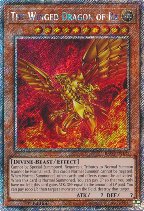 The Winged Dragon of Ra (Platinum Secret Rare) [RA03-EN137] Platinum Secret Rare | Pegasus Games WI