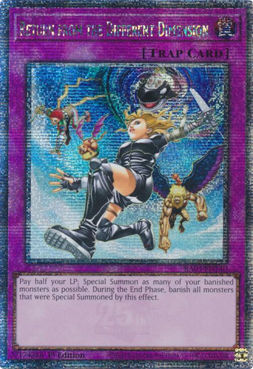 Return from the Different Dimension (Quarter Century Secret Rare) [RA03-EN140] Quarter Century Secret Rare | Pegasus Games WI
