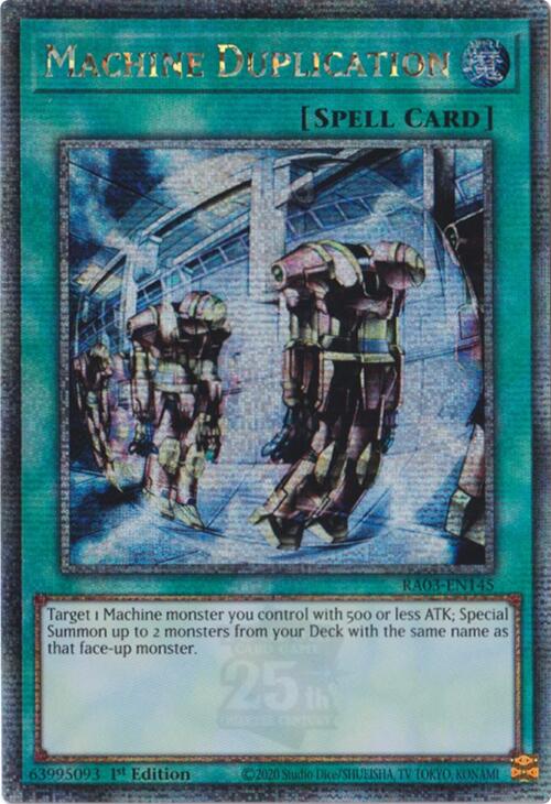 Machine Duplication (Quarter Century Secret Rare) [RA03-EN145] Quarter Century Secret Rare | Pegasus Games WI