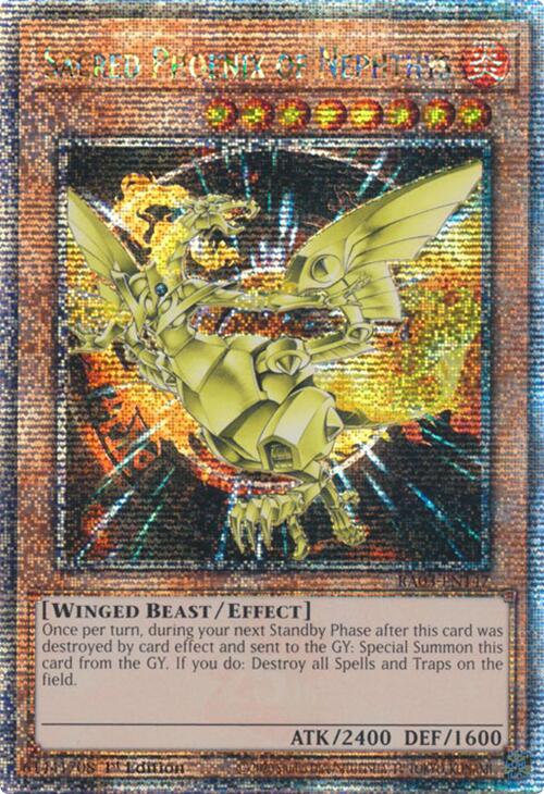 Sacred Phoenix of Nephthys (Quarter Century Secret Rare) [RA03-EN147] Quarter Century Secret Rare | Pegasus Games WI