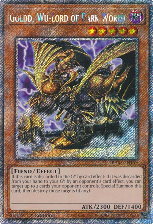 Goldd, Wu-Lord of Dark World (Platinum Secret Rare) [RA03-EN159] Platinum Secret Rare | Pegasus Games WI