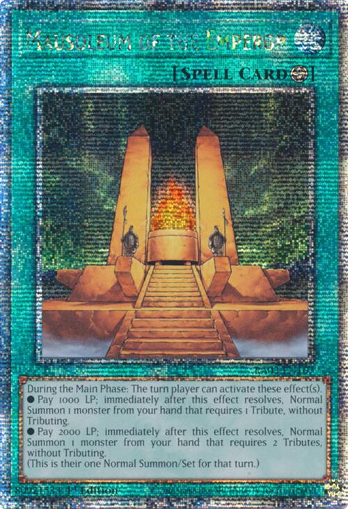 Mausoleum of the Emperor (Quarter Century Secret Rare) [RA03-EN167] Quarter Century Secret Rare | Pegasus Games WI