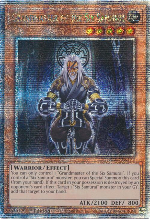 Grandmaster of the Six Samurai (Quarter Century Secret Rare) [RA03-EN174] Quarter Century Secret Rare | Pegasus Games WI
