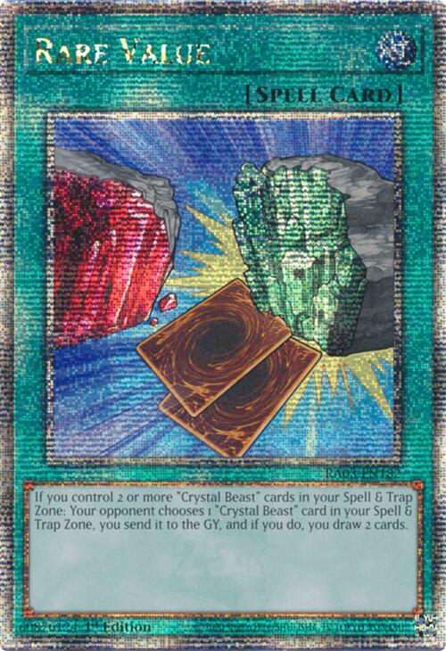 Rare Value (Quarter Century Secret Rare) [RA03-EN182] Quarter Century Secret Rare | Pegasus Games WI