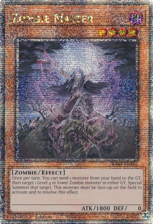 Zombie Master (Quarter Century Secret Rare) [RA03-EN185] Quarter Century Secret Rare | Pegasus Games WI