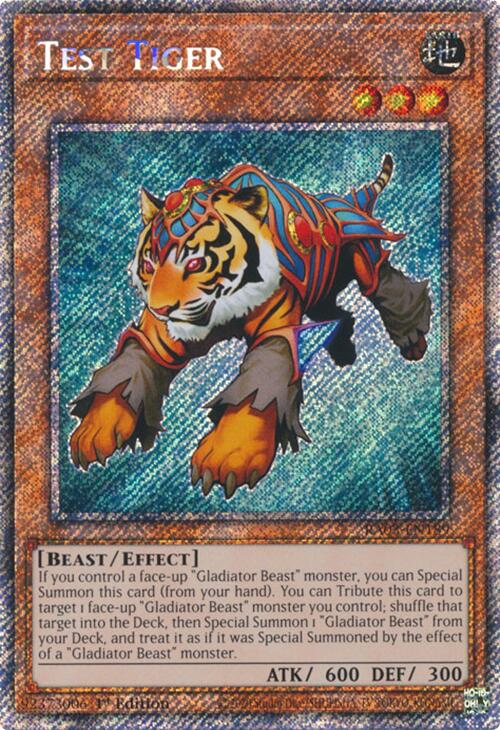 Test Tiger (Platinum Secret Rare) [RA03-EN189] Platinum Secret Rare | Pegasus Games WI