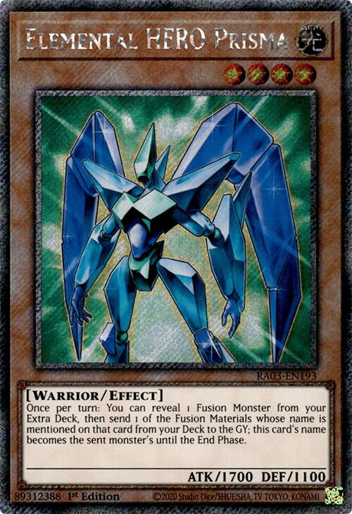 Elemental HERO Prisma (Platinum Secret Rare) [RA03-EN193] Platinum Secret Rare | Pegasus Games WI