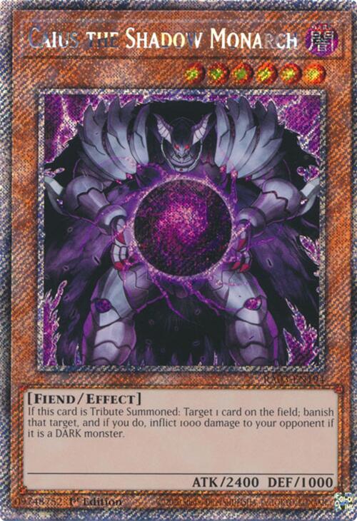 Caius the Shadow Monarch (Platinum Secret Rare) [RA03-EN194] Platinum Secret Rare | Pegasus Games WI