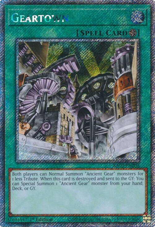Geartown (Platinum Secret Rare) [RA03-EN203] Platinum Secret Rare | Pegasus Games WI
