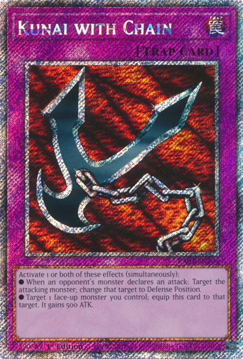 Kunai with Chain (Platinum Secret Rare) [RA03-EN204] Platinum Secret Rare | Pegasus Games WI
