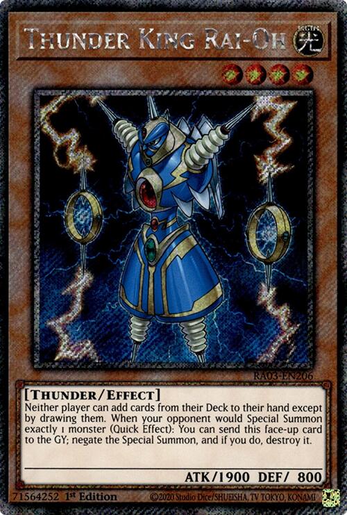 Thunder King Rai-Oh (Platinum Secret Rare) [RA03-EN206] Platinum Secret Rare | Pegasus Games WI