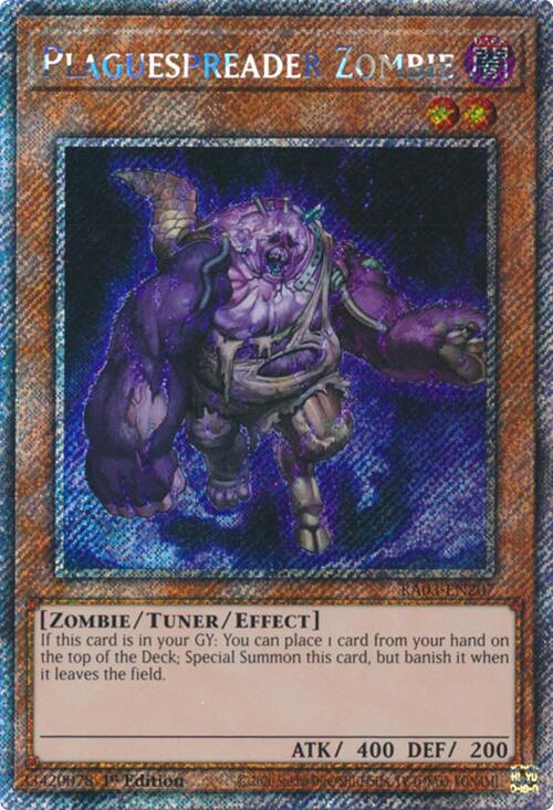 Plaguespreader Zombie (Platinum Secret Rare) [RA03-EN207] Platinum Secret Rare | Pegasus Games WI