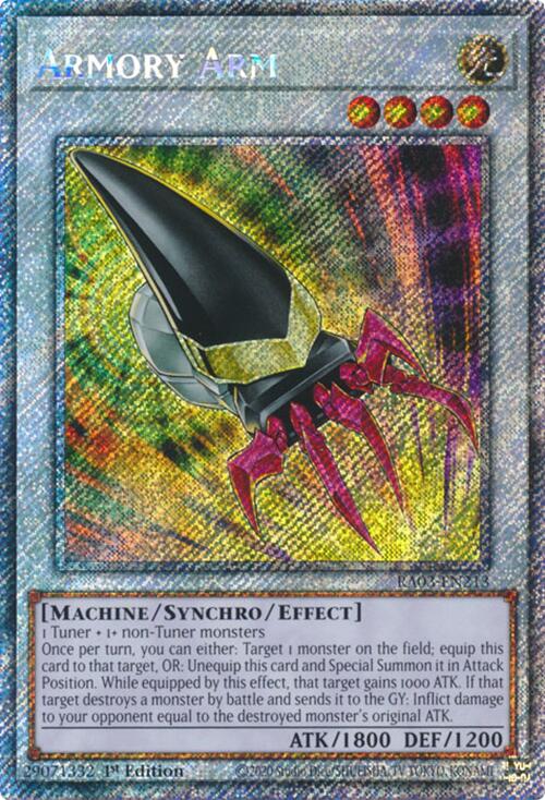 Armory Arm (Platinum Secret Rare) [RA03-EN213] Platinum Secret Rare | Pegasus Games WI