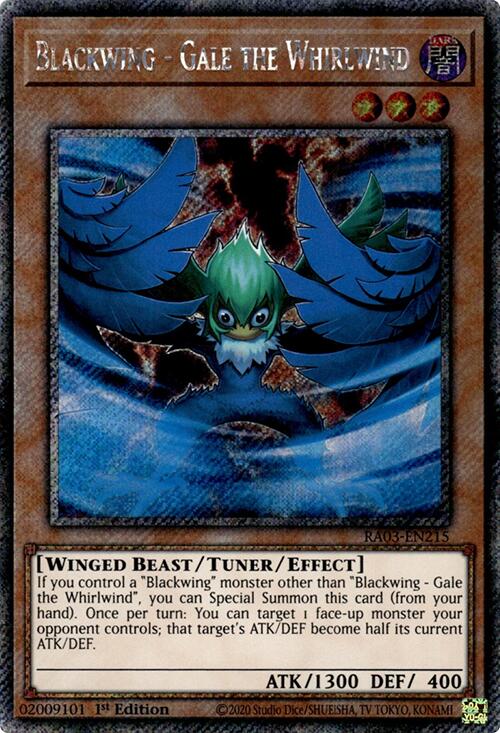 Blackwing - Gale the Whirlwind (Platinum Secret Rare) [RA03-EN215] Platinum Secret Rare | Pegasus Games WI