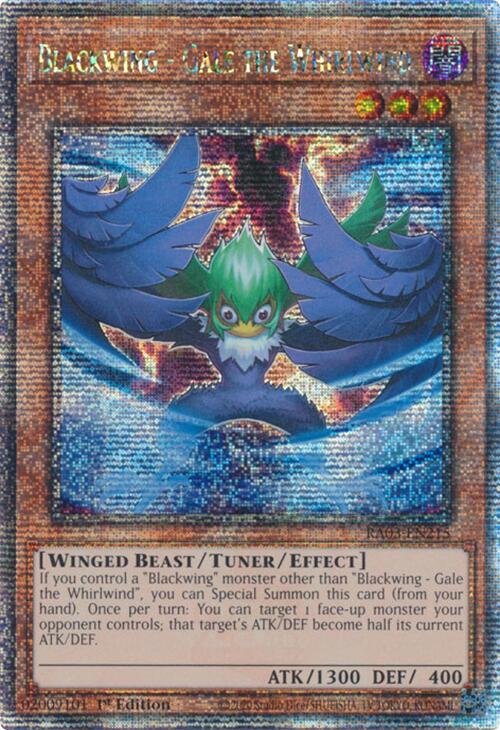 Blackwing - Gale the Whirlwind (Quarter Century Secret Rare) [RA03-EN215] Quarter Century Secret Rare | Pegasus Games WI