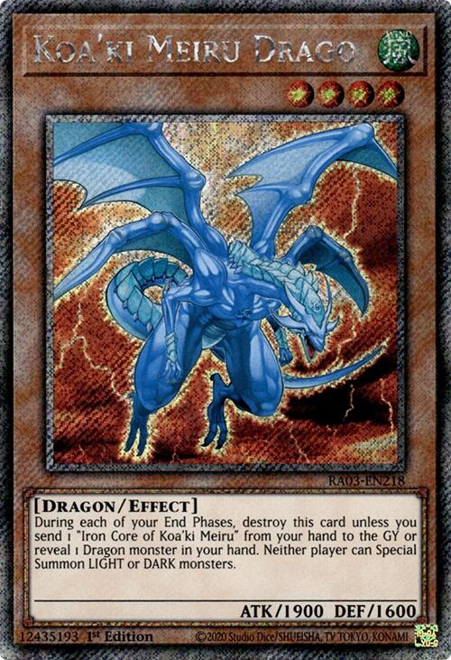 Koa'ki Meiru Drago (Platinum Secret Rare) [RA03-EN218] Platinum Secret Rare | Pegasus Games WI
