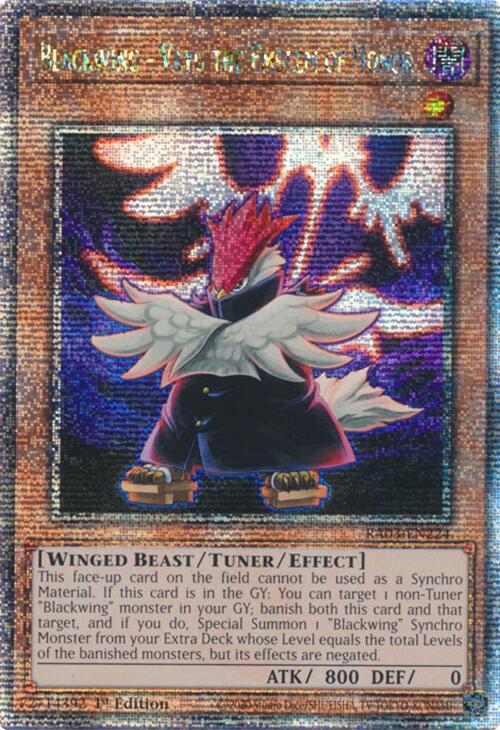 Blackwing - Vayu the Emblem of Honor (Quarter Century Secret Rare) [RA03-EN224] Quarter Century Secret Rare | Pegasus Games WI