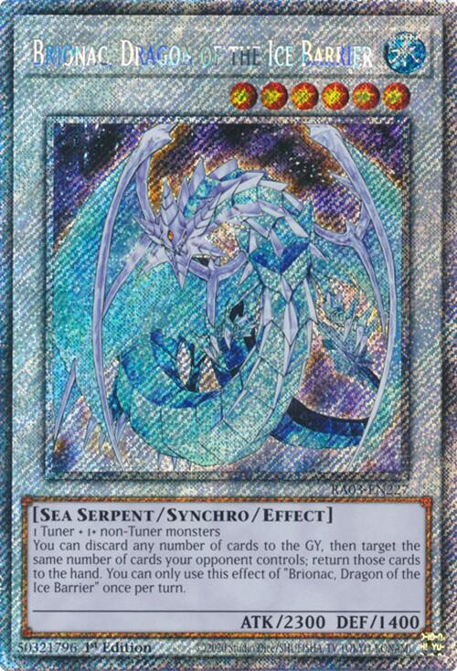 Brionac, Dragon of the Ice Barrier (Platinum Secret Rare) [RA03-EN227] Platinum Secret Rare | Pegasus Games WI