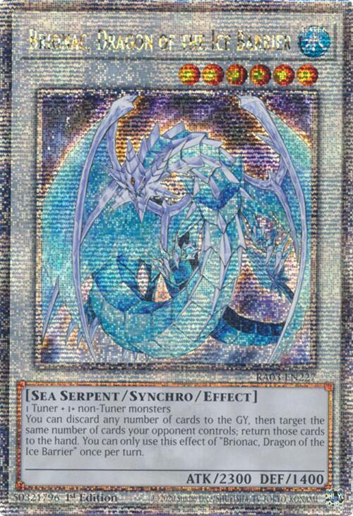 Brionac, Dragon of the Ice Barrier (Quarter Century Secret Rare) [RA03-EN227] Quarter Century Secret Rare | Pegasus Games WI