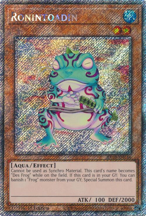Ronintoadin (Platinum Secret Rare) [RA03-EN236] Platinum Secret Rare | Pegasus Games WI