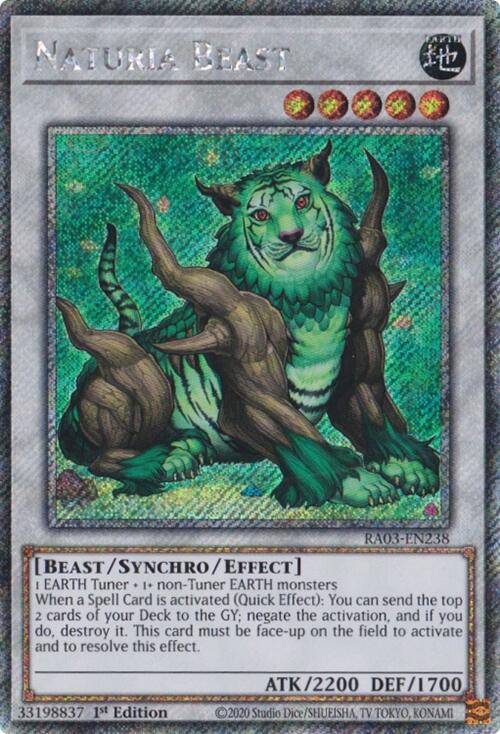 Naturia Beast (Platinum Secret Rare) [RA03-EN238] Platinum Secret Rare | Pegasus Games WI