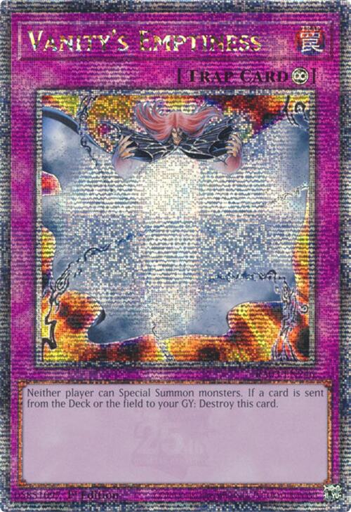 Vanity's Emptiness (Quarter Century Secret Rare) [RA03-EN246] Quarter Century Secret Rare | Pegasus Games WI