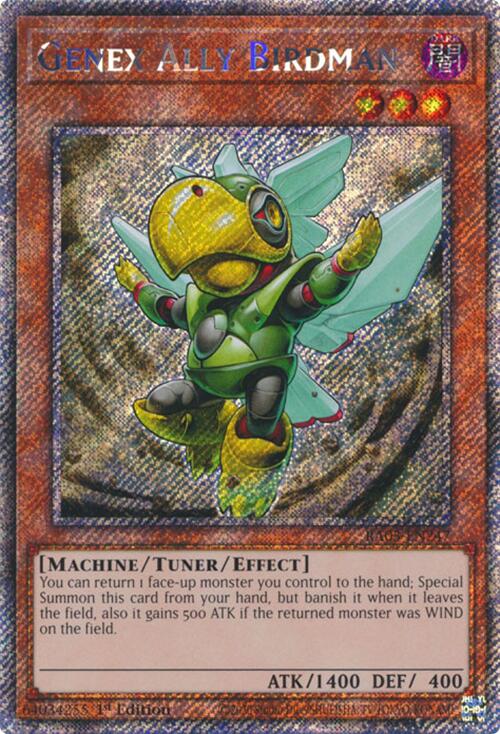 Genex Ally Birdman (Platinum Secret Rare) [RA03-EN247] Platinum Secret Rare | Pegasus Games WI