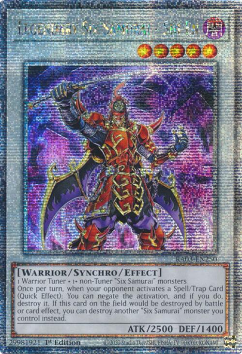 Legendary Six Samurai - Shi En (Quarter Century Secret Rare) [RA03-EN250] Quarter Century Secret Rare | Pegasus Games WI