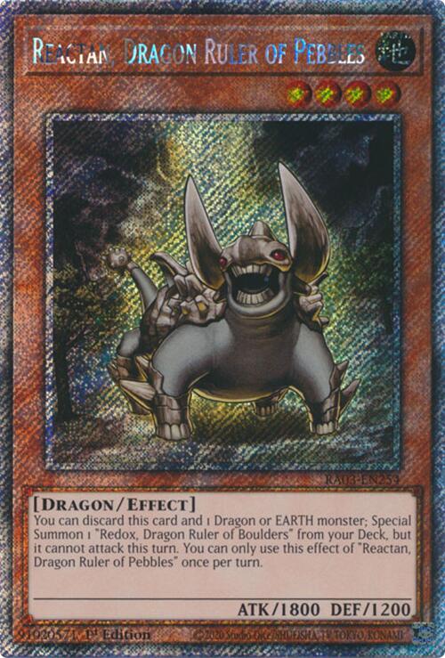 Reactan, Dragon Ruler of Pebbles (Platinum Secret Rare) [RA03-EN254] Platinum Secret Rare | Pegasus Games WI