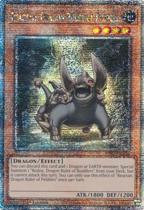 Reactan, Dragon Ruler of Pebbles (Quarter Century Secret Rare) [RA03-EN254] Quarter Century Secret Rare | Pegasus Games WI