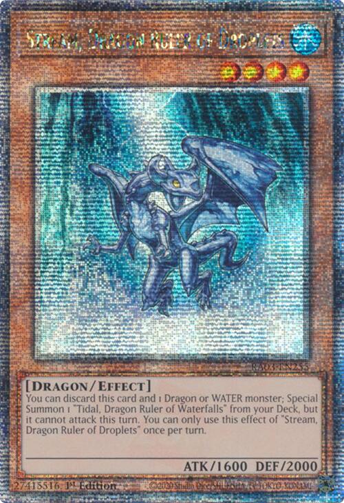 Stream, Dragon Ruler of Droplets (Quarter Century Secret Rare) [RA03-EN255] Quarter Century Secret Rare | Pegasus Games WI