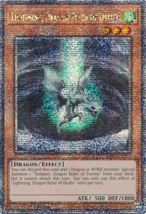 Lightning, Dragon Ruler of Drafts (Quarter Century Secret Rare) [RA03-EN257] Quarter Century Secret Rare | Pegasus Games WI