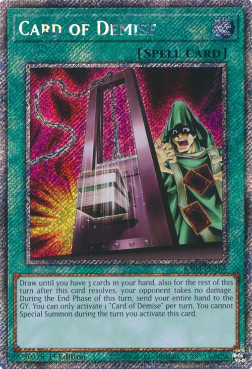 Card of Demise (Platinum Secret Rare) [RA03-EN265] Platinum Secret Rare | Pegasus Games WI