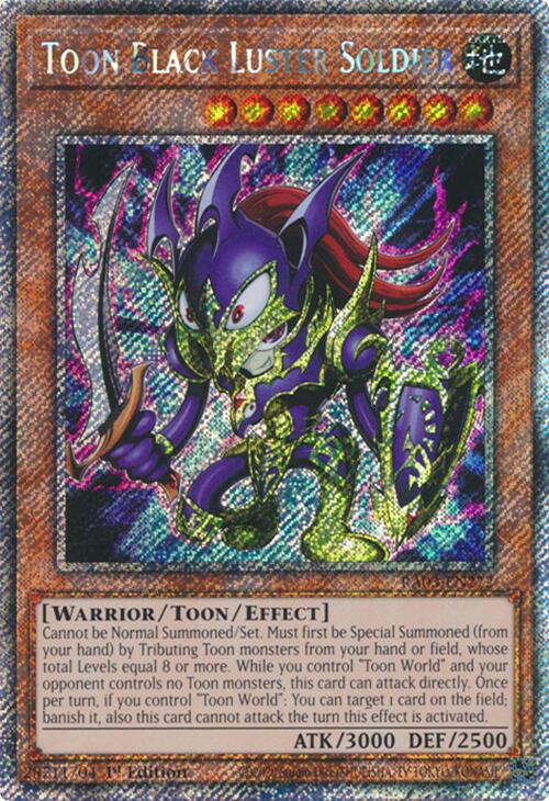 Toon Black Luster Soldier (Platinum Secret Rare) [RA03-EN272] Platinum Secret Rare | Pegasus Games WI