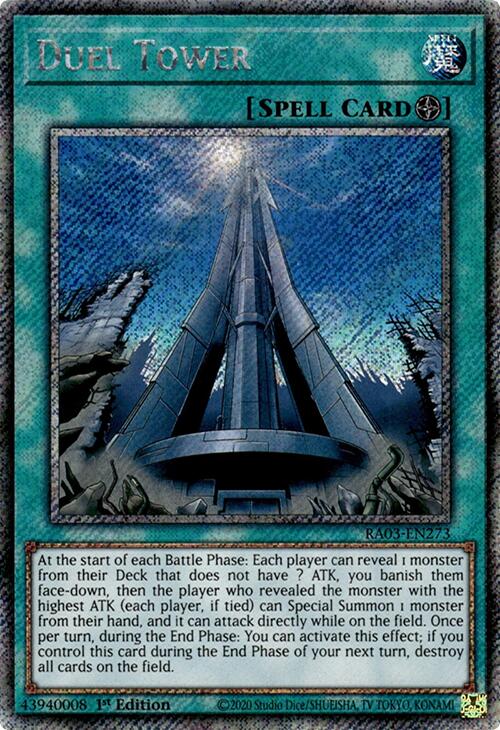 Duel Tower (Platinum Secret Rare) [RA03-EN273] Platinum Secret Rare | Pegasus Games WI
