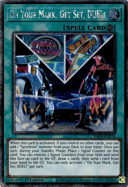 On Your Mark, Get Set, DUEL! (Platinum Secret Rare) [RA03-EN276] Platinum Secret Rare | Pegasus Games WI