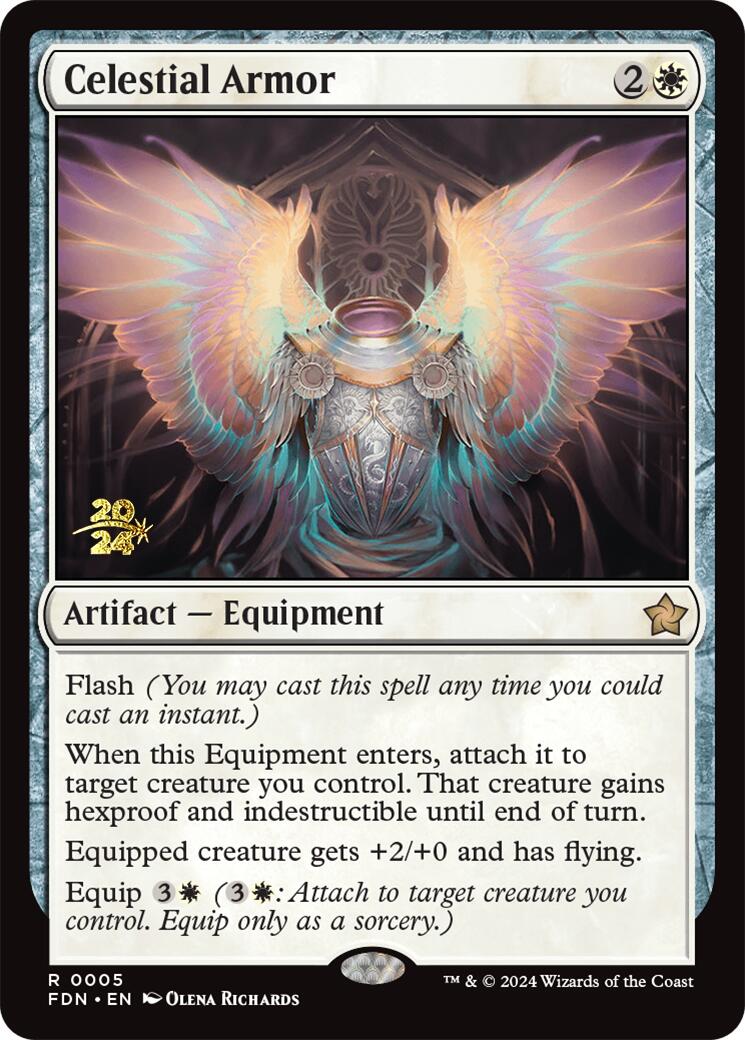 Celestial Armor [Foundations Prerelease Promos] | Pegasus Games WI