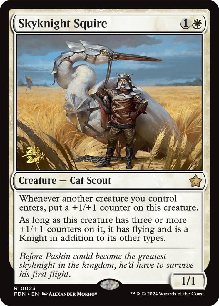 Skyknight Squire [Foundations Prerelease Promos] | Pegasus Games WI