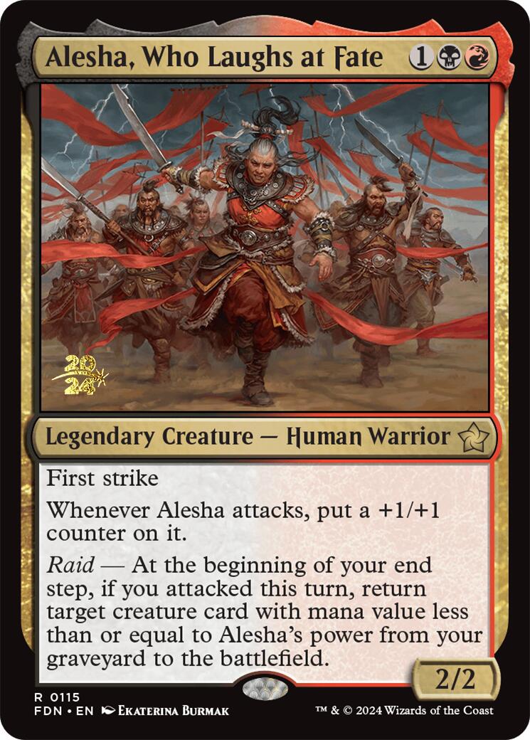 Alesha, Who Laughs at Fate [Foundations Prerelease Promos] | Pegasus Games WI