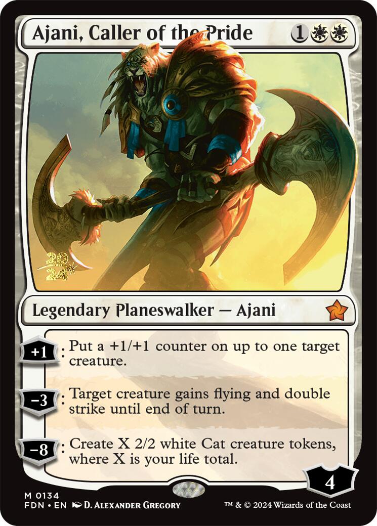 Ajani, Caller of the Pride [Foundations Prerelease Promos] | Pegasus Games WI