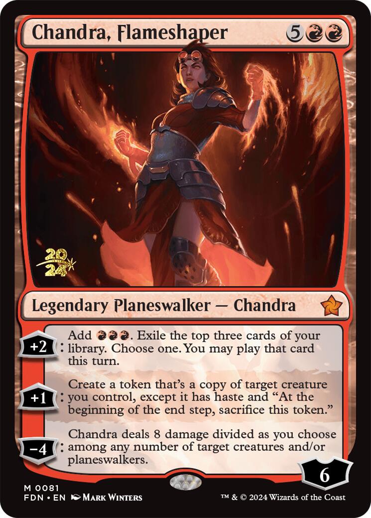 Chandra, Flameshaper [Foundations Prerelease Promos] | Pegasus Games WI