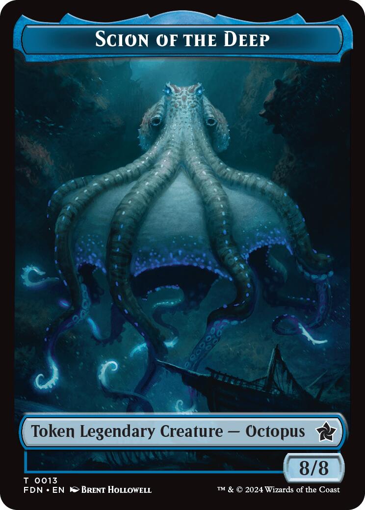Scion of the Deep // Koma's Coil Doubled-Sided Token [Foundations Tokens] | Pegasus Games WI
