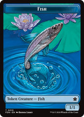 Faerie // Fish Doubled-Sided Token [Foundations Tokens] | Pegasus Games WI