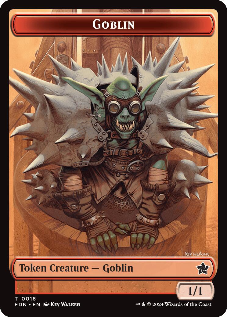 Goblin // Zombie Doubled-Sided Token [Foundations Tokens] | Pegasus Games WI