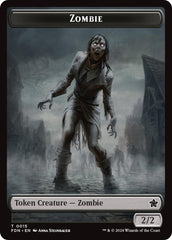 Zombie // Insect Doubled-Sided Token [Foundations Tokens] | Pegasus Games WI