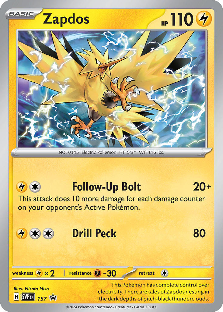 Zapdos (157) [Scarlet & Violet: Black Star Promos] | Pegasus Games WI