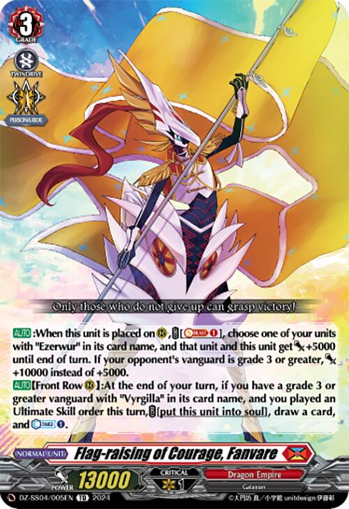 Flag-raising of Courage, Fanvare (DZ-SS04/005EN) [DZ-SS04: Special Series Stardust Blade] | Pegasus Games WI