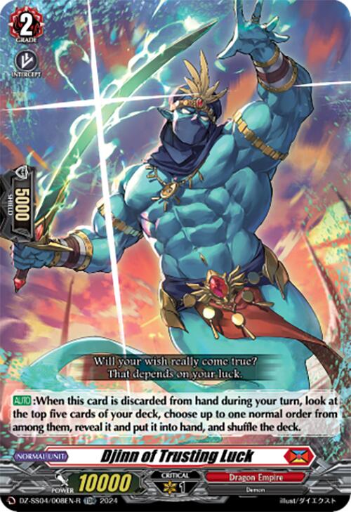 Djinn of Trusting Luck (Foil) (DZ-SS04/008EN-R) [DZ-SS04: Special Series Stardust Blade] | Pegasus Games WI